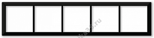 Рамка 5 постов Черная CGSS PL-P105-BCM