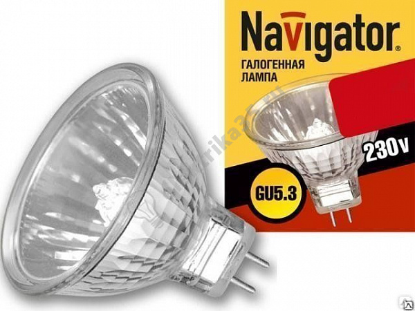 Лампа галогенная 35вт 220в GU5.3 Navigator