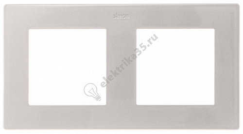Рамка 2-м Simon24 алюм. 2400620-033