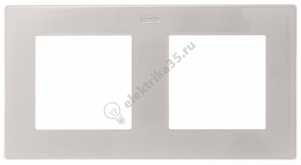Рамка 2-м Simon24 алюм. 2400620-033