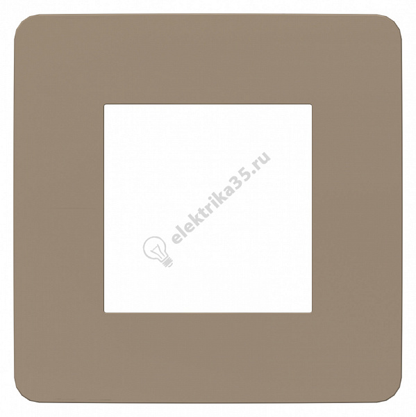 Рамка 1-м UNICA STUDIO песоч./антрацит SchE NU280228