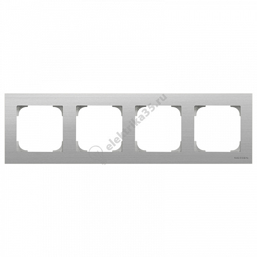 Рамка 4-м Sky нерж. сталь ABB 2CLA857400A1401