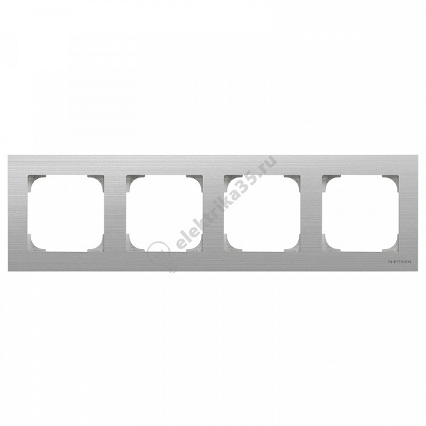 Рамка 4-м Sky нерж. сталь ABB 2CLA857400A1401