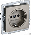 Мех-м розетки 1-м BRITE с з/к., шампань IEK BR-R11-16-K37