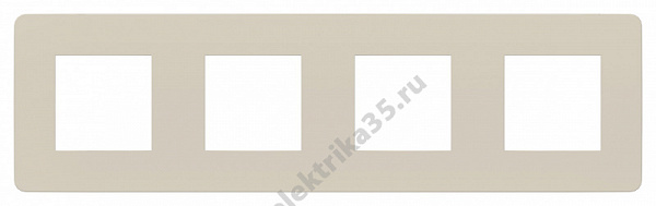 Рамка 4-м UNICA STUDIO шампань/бел. SchE NU280824
