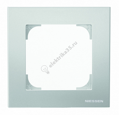 Рамка 1-м Sky серебр./алюм. ABB 2CLA857100A1301