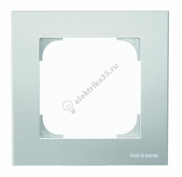 Рамка 1-м Sky серебр./алюм. ABB 2CLA857100A1301