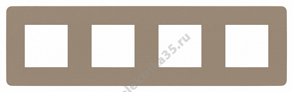 Рамка 4-м UNICA STUDIO песоч./антрацит SchE NU280828