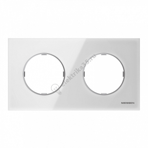 Рамка 2-м Sky Moon стекло бел. ABB 2CLA867200A3001
