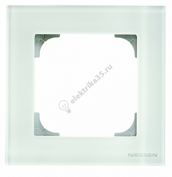Рамка 1-м Sky стекло бел. ABB 2CLA857100A3001