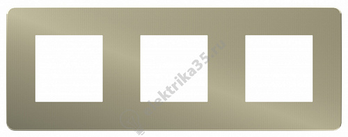 Рамка 3-м UNICA STUDIO бронза/бел. SchE NU280650