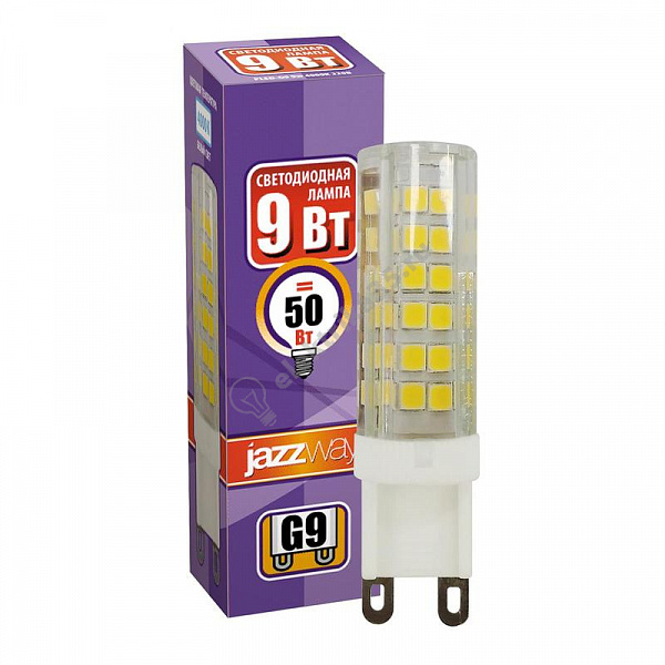 Лампа светодиодная LED 9Вт 230в G9 теплый  JazzWay (5001039)