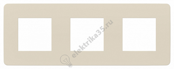 Рамка 3-м UNICA STUDIO шампань/бел. SchE NU280624