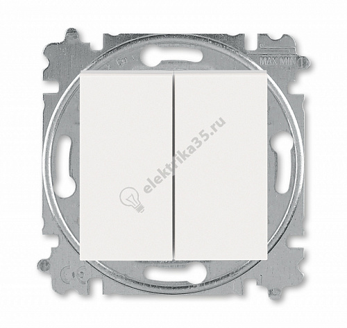 Переключатель 2-кл. Levit жемчуж./ледяной ABB 2CHH595245A6068