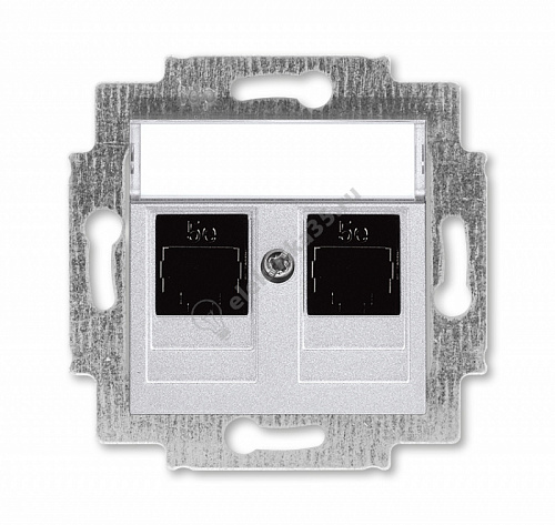 Розетка комп. Levit 2хRJ45 кат. 5e сер. ABB 2CHH295118A6016