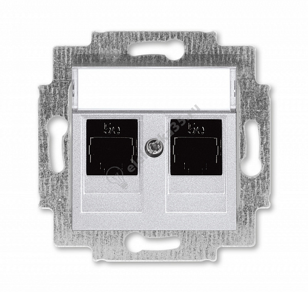 Розетка комп. Levit 2хRJ45 кат. 5e сер. ABB 2CHH295118A6016