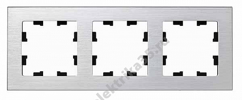 Рамка 3-м ATLASDESIGN NATURE металл серебро SchE ATN312103