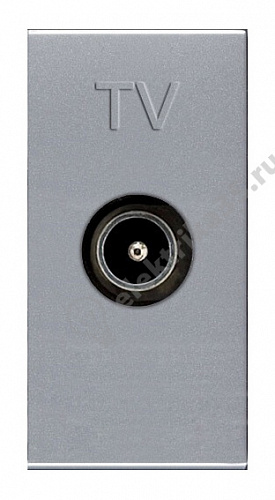 Механизм розетки TV 1мод. Zenit простой серебр. ABB 2CLA215070N1301