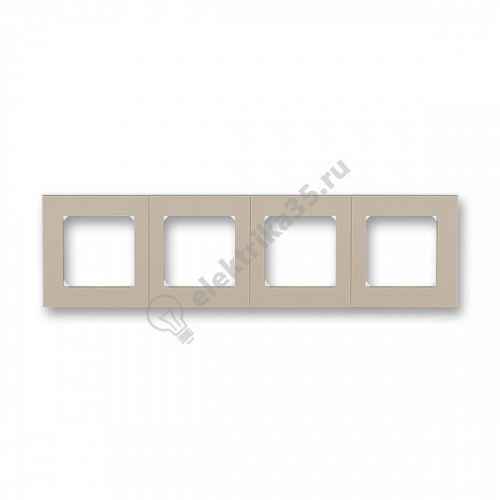 Рамка Levit 4п кофе макиато/бел. ABB 2CHH015040A6018