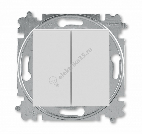 Переключатель 2-кл. Levit сер./бел. ABB 2CHH595245A6016