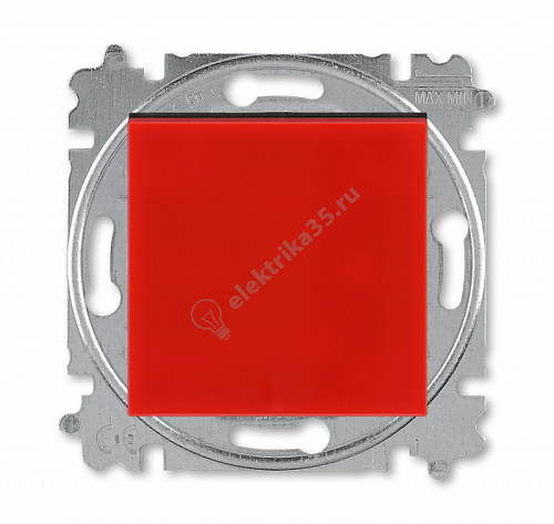 Выключатель 1-кл. Levit красн./дым. черн. ABB 2CHH590145A6065