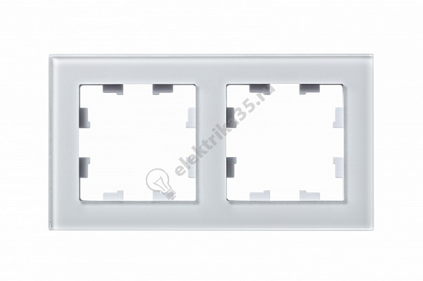 Рамка 2-м ATLASDESIGN NATURE стекло бел. SchE ATN320102