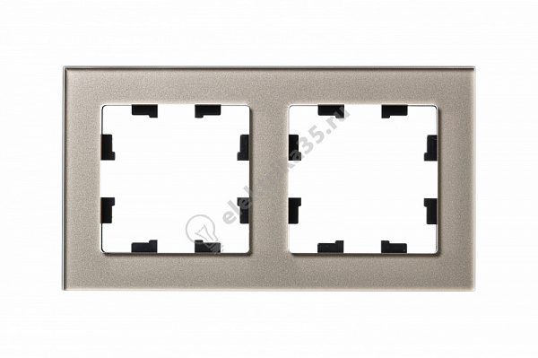 Рамка 2-м ATLASDESIGN NATURE стекло шампань SchE ATN320502