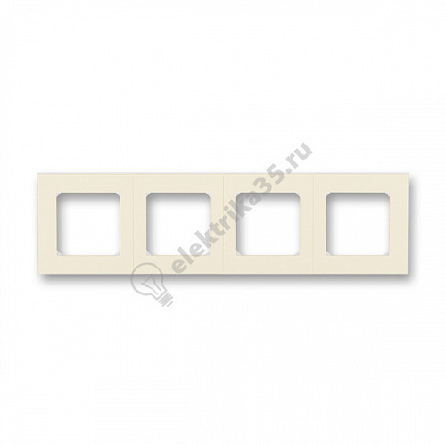 Рамка Levit 4п сл. кость/бел. ABB 2CHH015040A6017