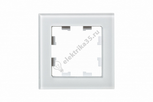 Рамка 1-м ATLASDESIGN NATURE стекло бел. SchE ATN320101