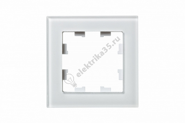 Рамка 1-м ATLASDESIGN NATURE стекло бел. SchE ATN320101