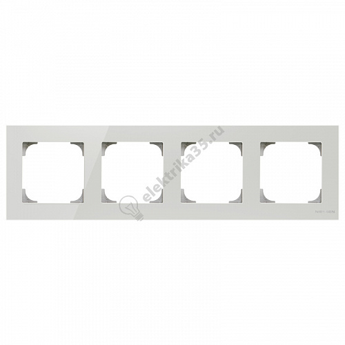 Рамка 4-м Sky стекло бел. ABB 2CLA857400A3001