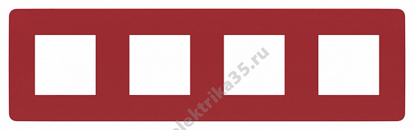 Рамка 4-м UNICA STUDIO крас./бел. SchE NU280813